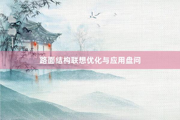 路面结构联想优化与应用盘问